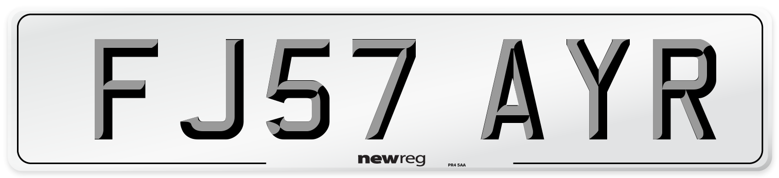 FJ57 AYR Number Plate from New Reg